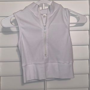 Zipped crop top